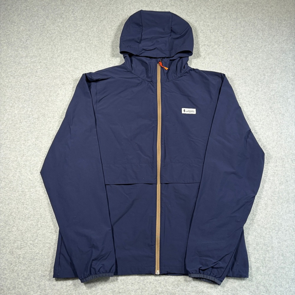 Cotopaxi Viento Travel Jacket Full-Zip Windbreaker Jacket Mens XL Blue Hooded